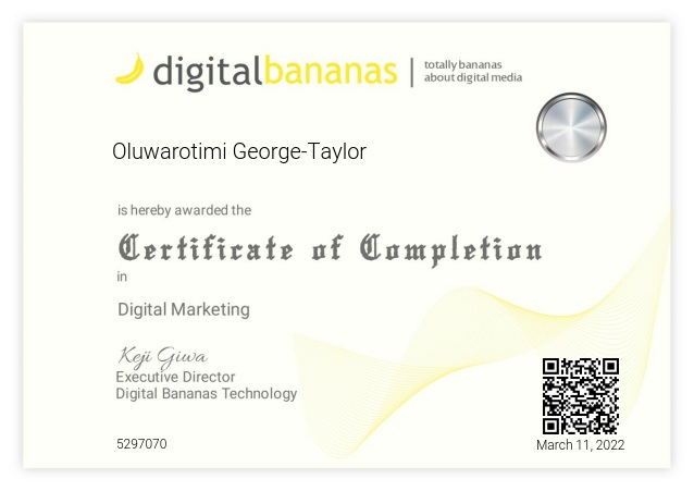 Certificate
